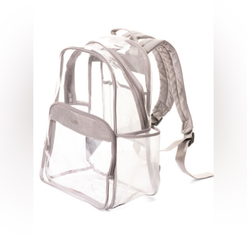 BAGGALLINI - Clear Large Backpack in Taupe